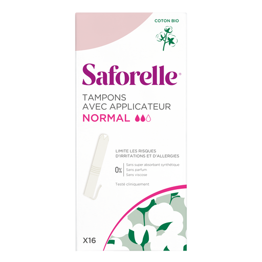 Tampons avec applicateur Coton BIO, Format Normal, medium